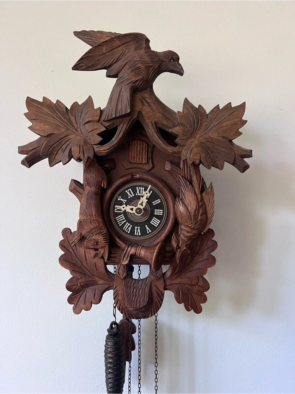 Vintage German Black Forest German Regula Cuckoo Clock Rabbit & Bird Works